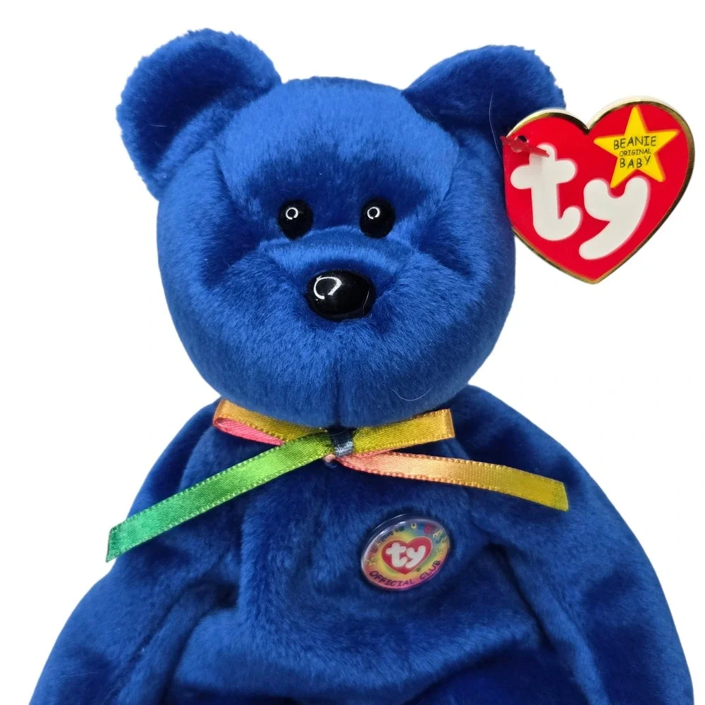 Ty Beanie Babies Clubby Teddy Bear Vintage Retro 1998 Blue 6